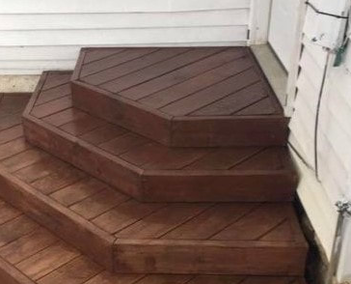 Outdoor steps and deck installation done by Hershey Handyman in Hershey, PA